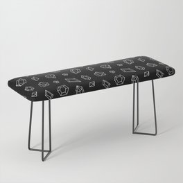 Black and White Gems Pattern Bench