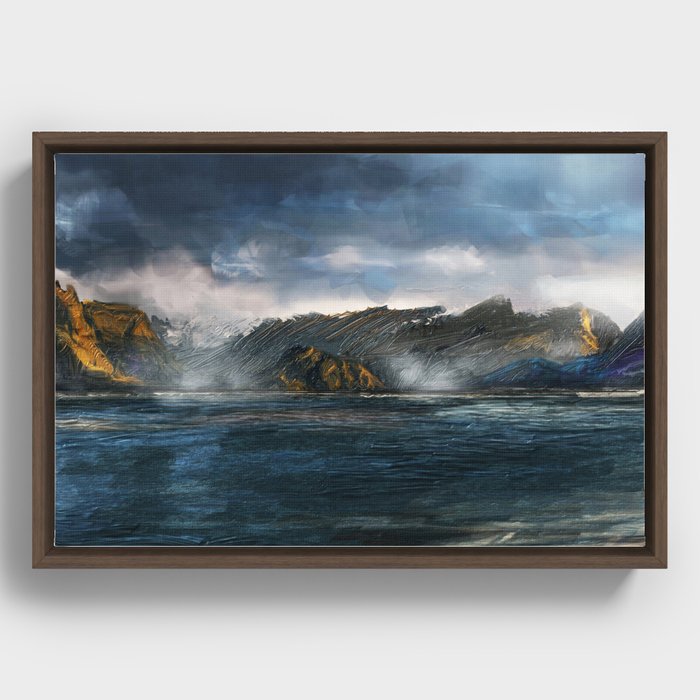 Mountain Landscape Framed Canvas
