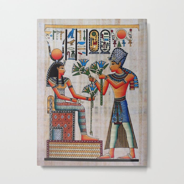 Isis On Papyrus Metal Print