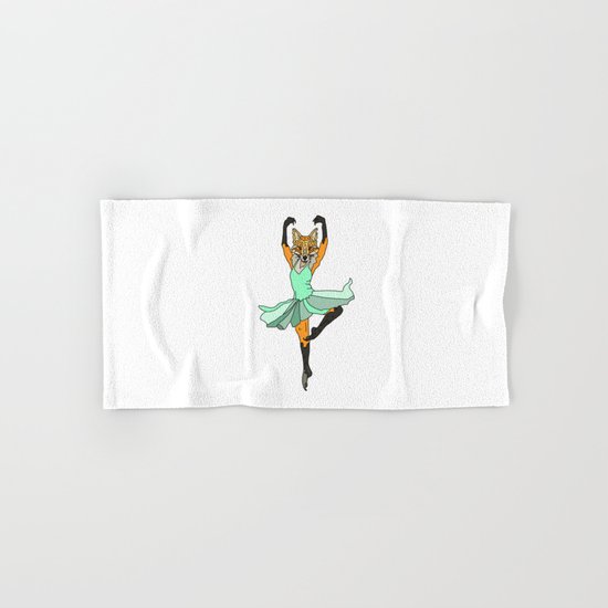 Fox Ballerina Tutu Hand & Bath Towel