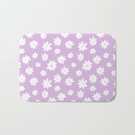 Daisy Pattern (lavender/white) Bath Mat