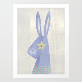 Rock Rabbit (pastels) Art Print