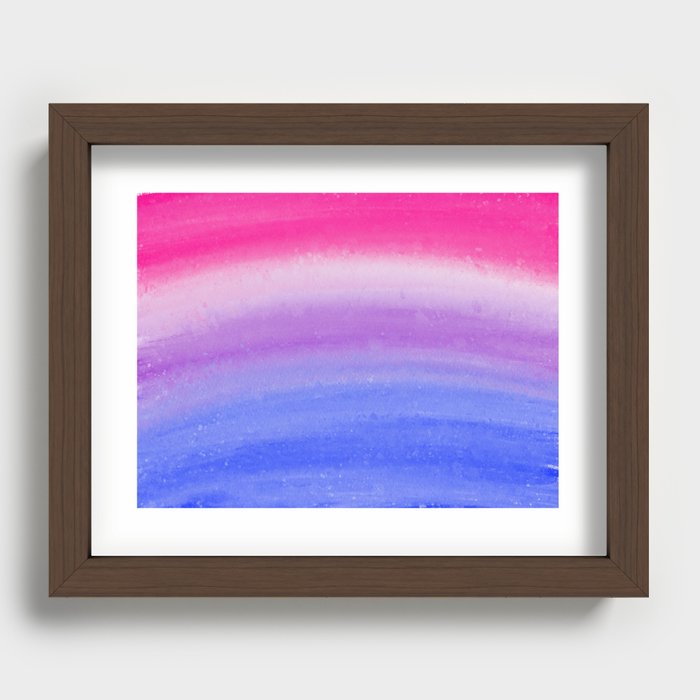 Sunset at sea  Recessed Framed Print