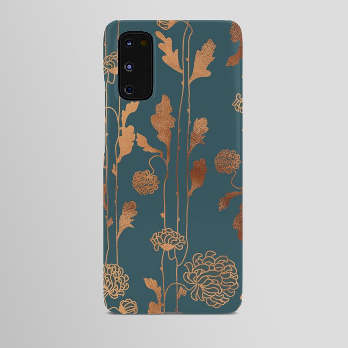Art Deco Copper Flowers  Android Case