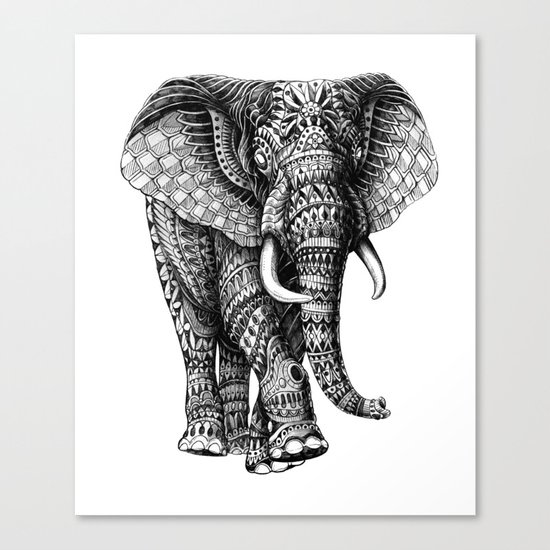 Ornate Elephant v.2 Canvas Print
