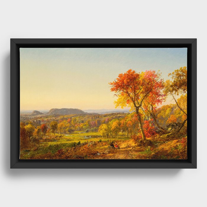 Jasper Francis Cropsey (American, 1823 - 1900) - Mounts Adam and Eve - 1872 - Luminism (Hudson River School) - Romanticism - Landscape painting - Oil on canvas - Hi-Res Digitally Remastered Version - Framed Canvas