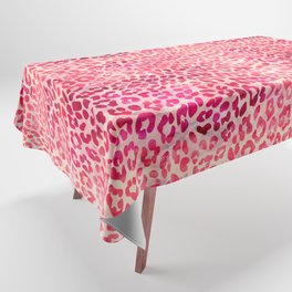 Pink Leopard Print Tablecloth