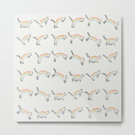 Rainbow Cat Metal Print | Catlovers, Cat, Animal, Rainbow, Catjump, Pet, Happycat, Goodday, Purr, Curated 