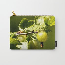 Green and unripe gooseberry on a green, blurry background Carry-All Pouch