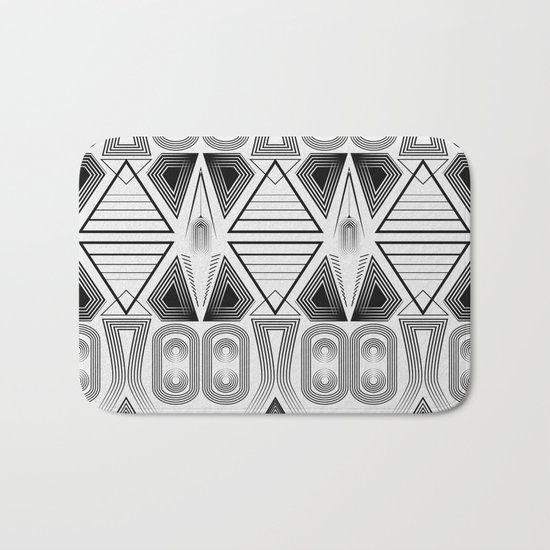 Art Deco. "Black and light gray" 28 . Bath Mat