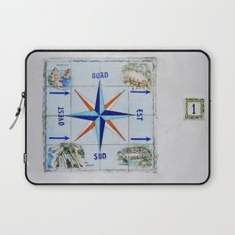 Capri sights and historical landmarks | Ceramic tile sign on a wall  Laptop Sleeve