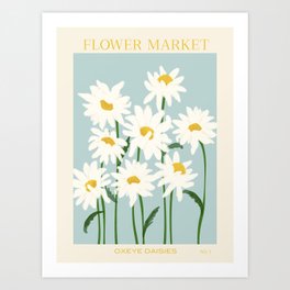 Flower Market - Oxeye daisies Art Print