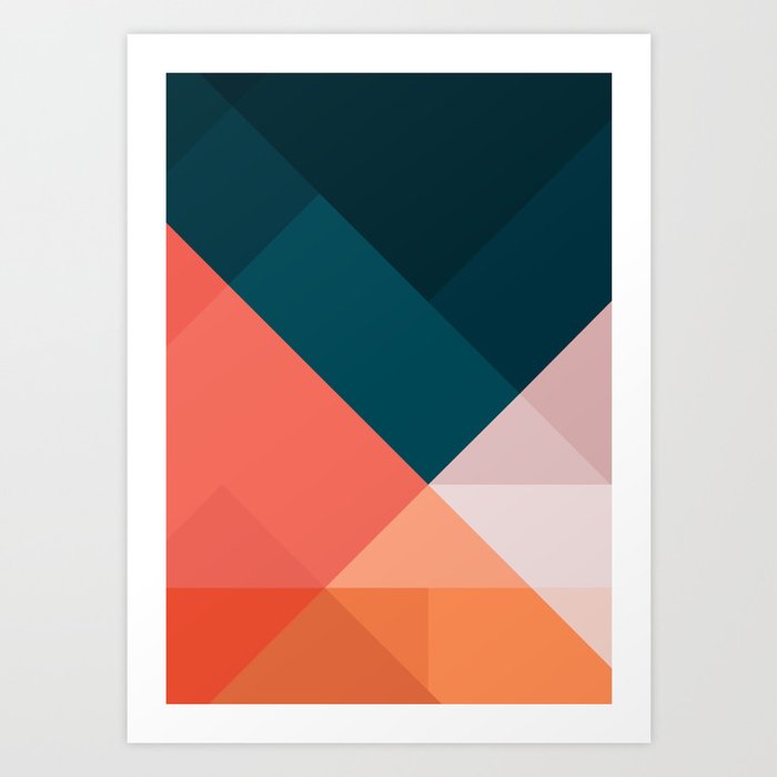 Geometric 1708 Art Print by The Old Art Studio Society6