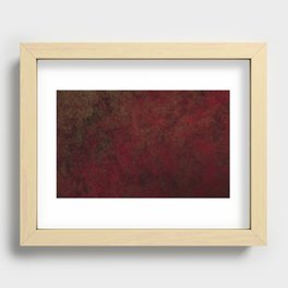 Grunge dirty old dark red Recessed Framed Print