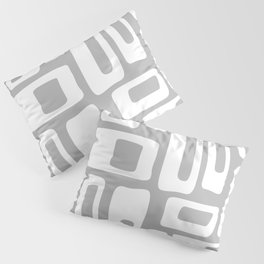Retro Mid Century Modern Abstract Pattern 335 Mid Mod Winter Gray Pillow Sham
