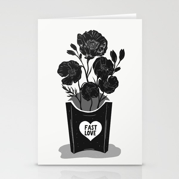 Fast Love Flowers Stationery Cards