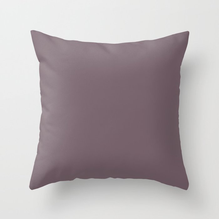 Purple-Gray Aubergine Throw Pillow