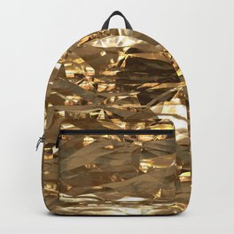Gold Metal Backpack | Sci-Fi, Tinfoil, Metal, Graphicdesign, 3D, Gold, Abstract, Pattern 
