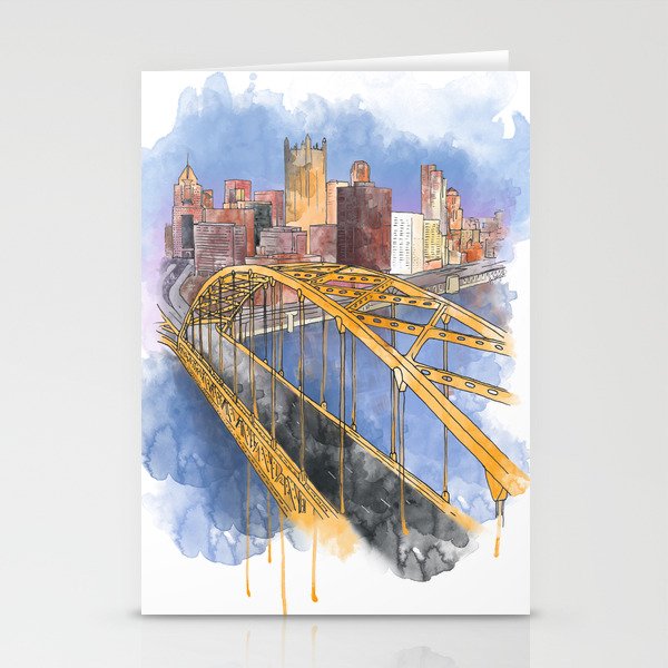 Pittsburgh Fort Pitt and Downtown Stationery Cards