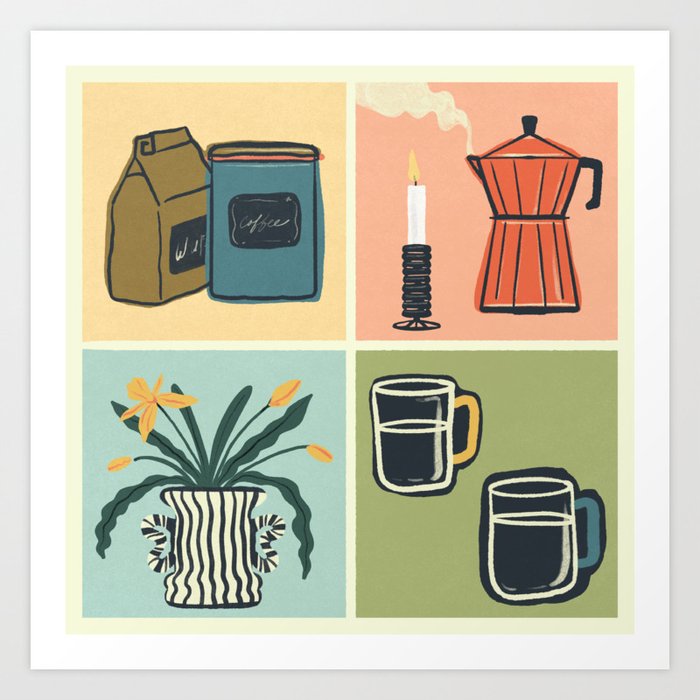 Coffee Essentials Still Life Art Print