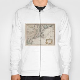 Vintage Map of The New England Coast (1747) Hoody