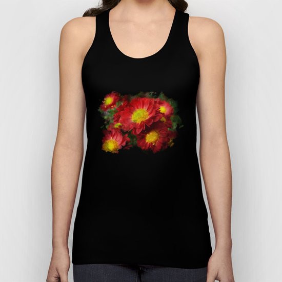 Chrysanthemum Watercolor Painting Unisex Tank Top