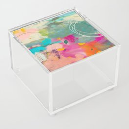 mixed abstract brush color study art 1 Acrylic Box