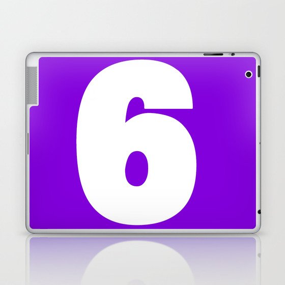 6 (White & Violet Number) Laptop & iPad Skin