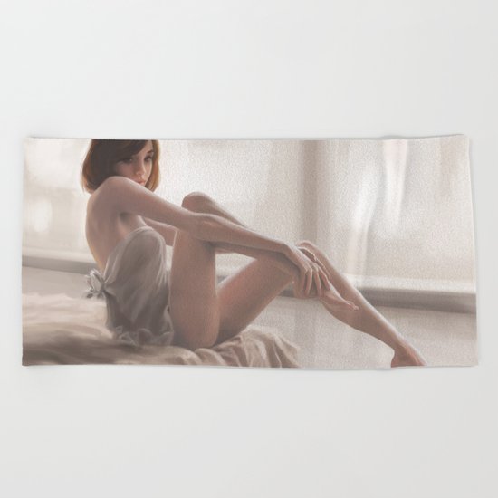 A girl in the morning Beach Towel