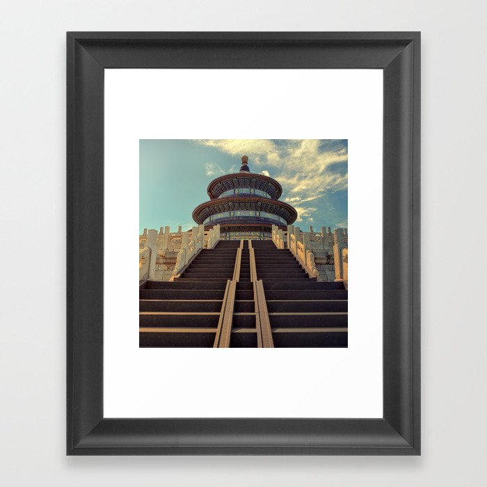 China Photography - Beautiful Temple In Down Town Beijing Framed Art Print