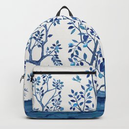 Blue Chinoiserie Citrus Grove Mural Backpack