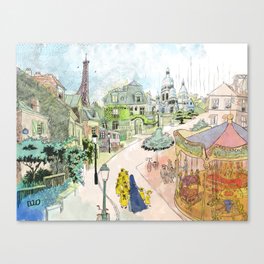 Madeline Montmartre colored Canvas Print