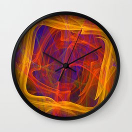 Neon twisted square Wall Clock