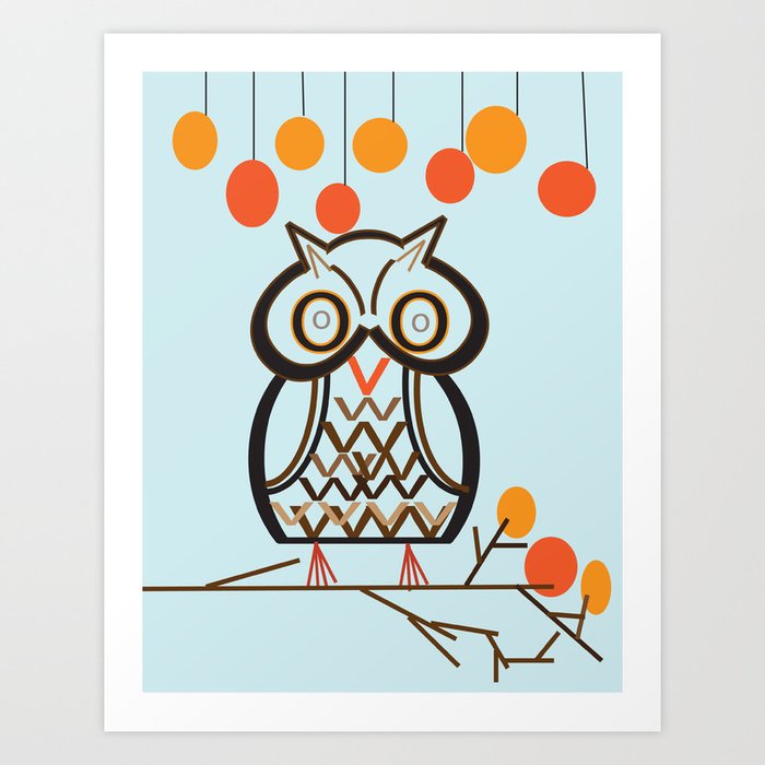 The Owl In Myriad Pro Art Print