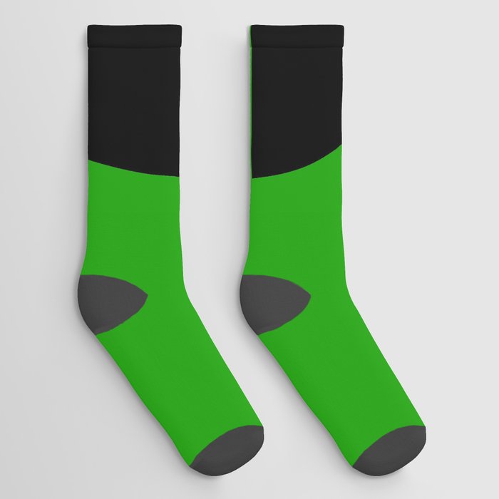 Number 9 (Black & Green) Socks