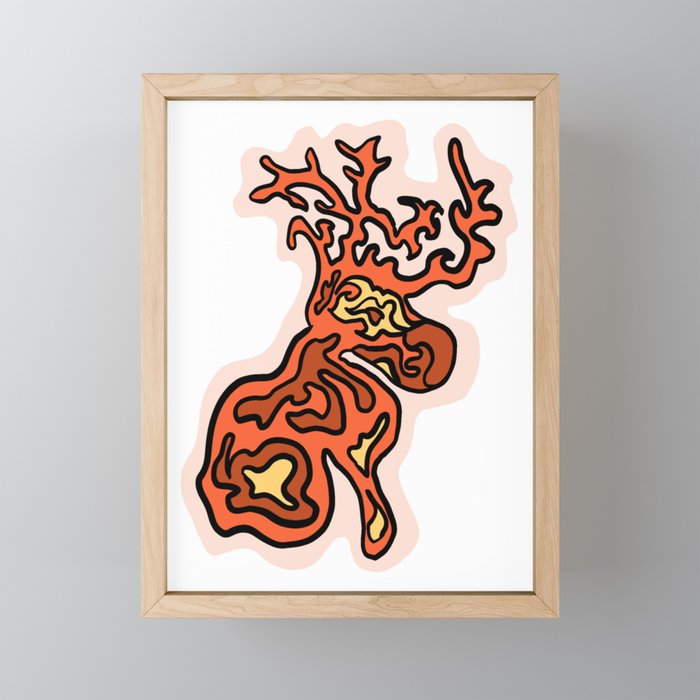 Red Moose Framed Mini Art Print