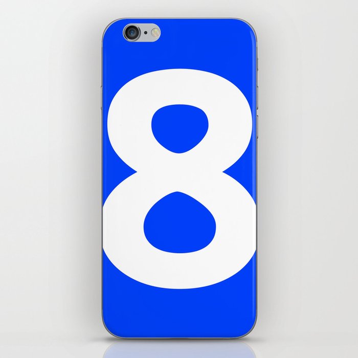 Number 8 (White & Blue) iPhone Skin