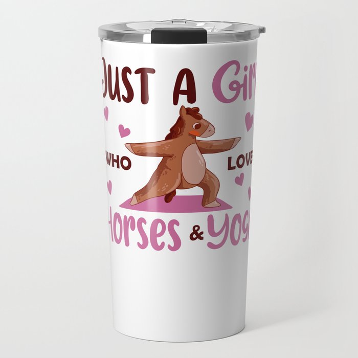 Horse Hatha Yoga Equine Funny Meditation Namaste Travel Mug