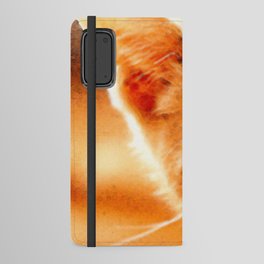 Peek A Boo Orange Tabby Cat With Blue Eyes Android Wallet Case