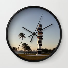Lighthouse and a Sunset Wall Clock