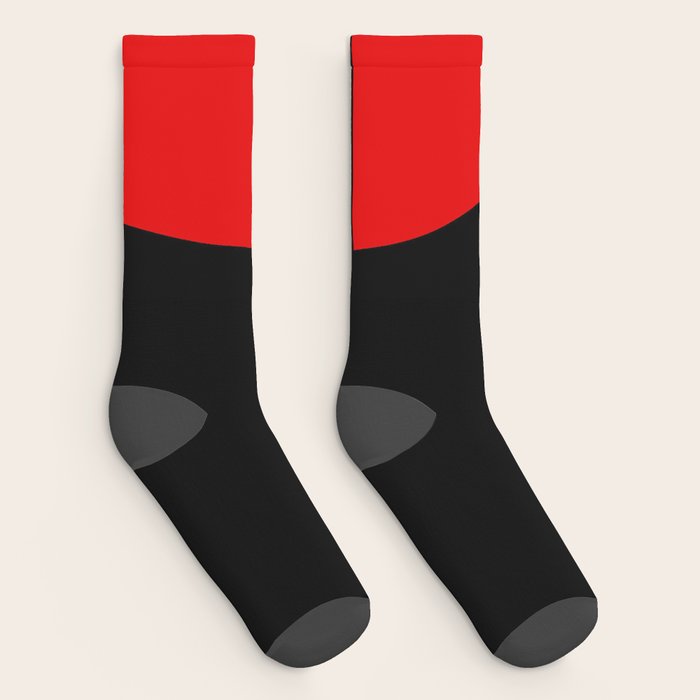 Number 9 (Red & Black) Socks