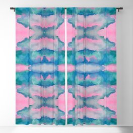 Florida Mirrored Watercolor Blackout Curtain