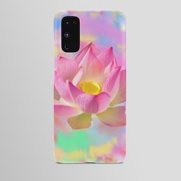 Lotus Flower Blossom with Watercolor Art Android Case