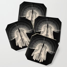 X-Ray of Vintage Gloves (square) Coaster