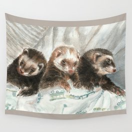 Lovely ferrets Wall Tapestry