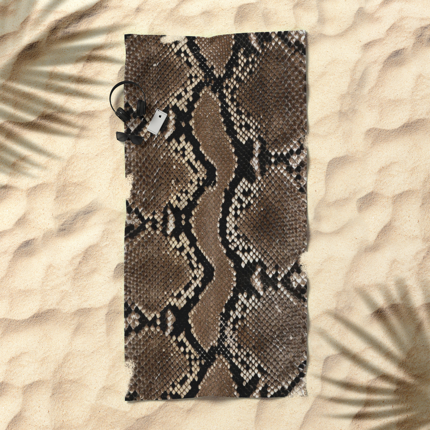Python Skin Pattern Snake Skin Brown Animal Print Home Decor Beach