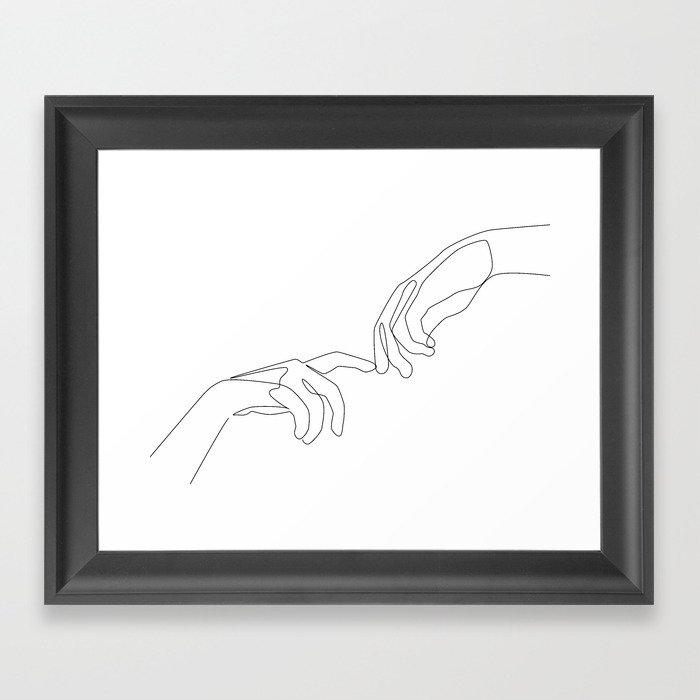 Finger touch Framed Art Print
