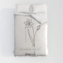 March Birth Flower | Daffodil Comforter