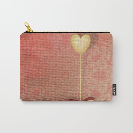 beautiful heart on texture kaleidoscope Carry-All Pouch