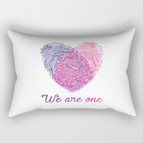 We are one - Valentine love Rectangular Pillow